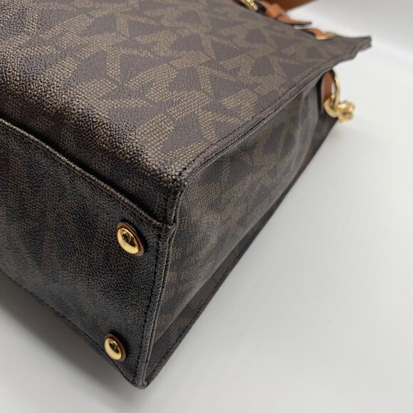 Michael Kors Brown Logo Print Large Hamilton Tote - Picture 9 of 10